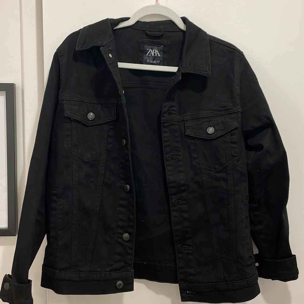 Zara black jean jacket